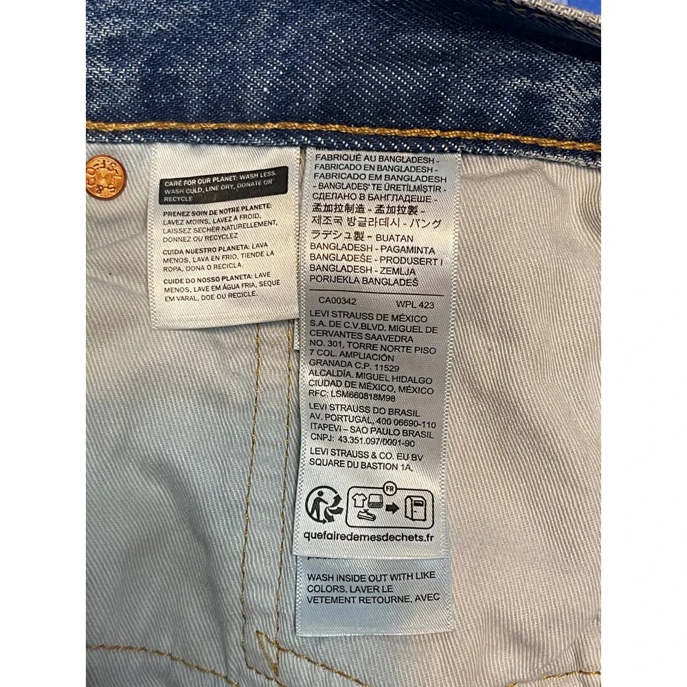 Levis Premium 578 Baggy Jeans 40x30 Blue Med Wash Wide Leg 90s Style See Notes